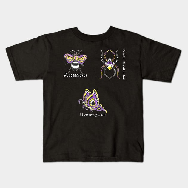 Non-Binary Indigenous Buggies Kids T-Shirt by KendraHowland.Art.Scroll